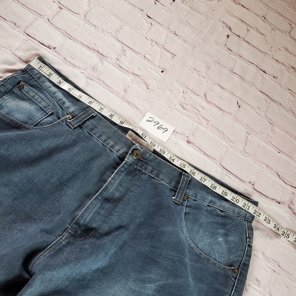 Free Planet Denim Blue Jeans Straight Leg Men's Size 40WX32L - Picture 9 of 12